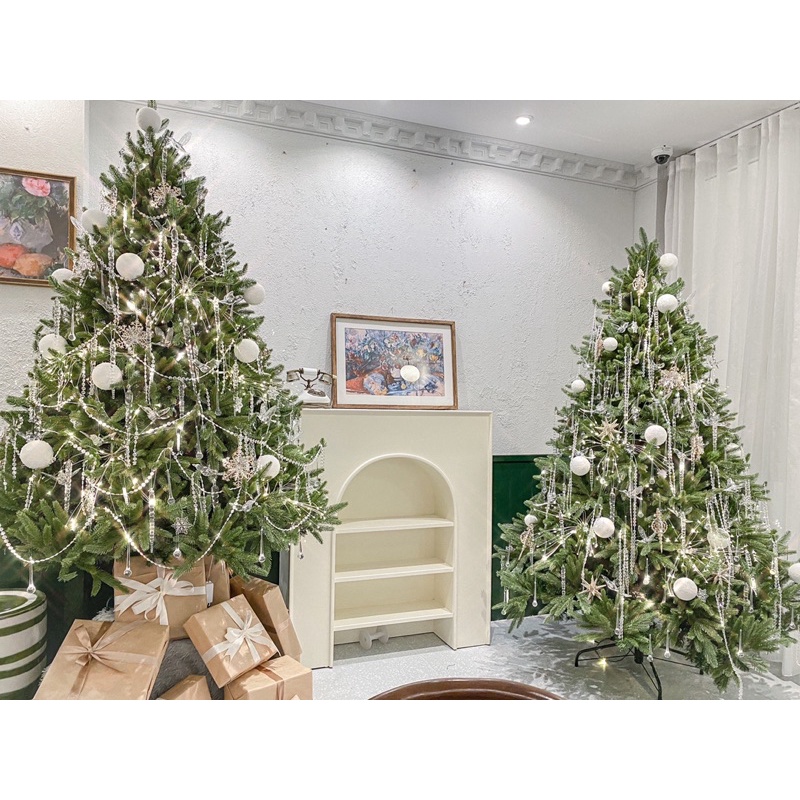 Cây thông PE charm trong suốt 2m - Cây thông noel mẫu mới 2023