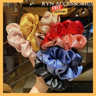 Dây Buộc Tóc Scrunchies Phong Cách Hàn Quốc Vải Lụa Satin