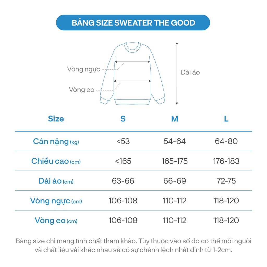 Áo Sweater Unisex Thiết Kế THE GOOD/ Basic Sweater