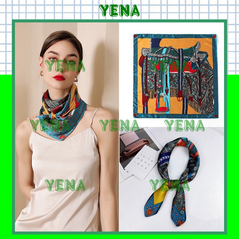 Khăn Lụa Quàng Cổ Nữ Turban Bandana Vuông 70x70 cm K70061