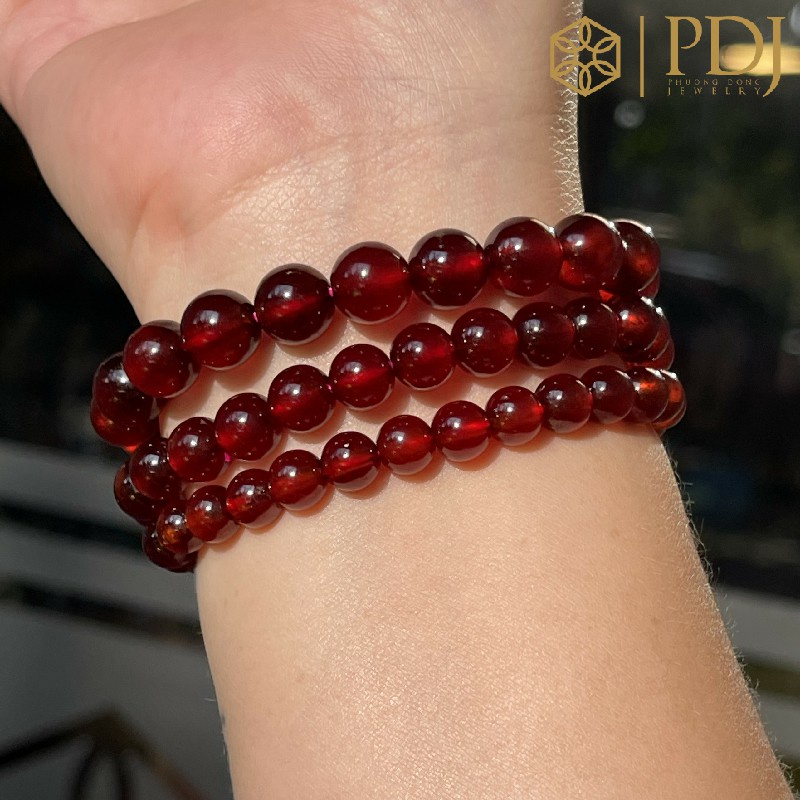 Vòng tay đá Granat PDJ - Tặng hộp đựng cao cấp - SP000475 - Trang sức PDJ
