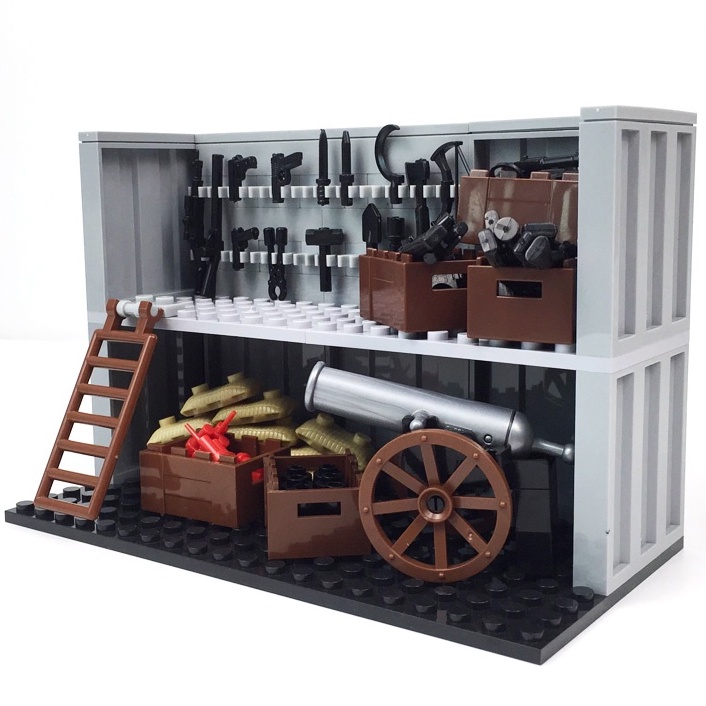 Đồ Chơi Lắp Ráp Hàng Rào Quân Đội Giáo Dục Cho Bé Trai DIY MOC