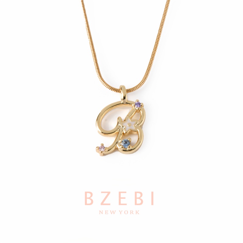 Vòng cổ Mạ Vàng 18K Mặt Hình Ngôi Sao Đính Đá Lấp Lánh Thời Trang 663n