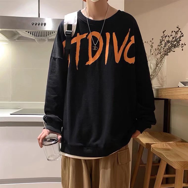 Magee Áo Sweater Giả Hai Lớp Dáng Rộng In Họa Tiết Phong Cách Mới Mùa Xuân Thu Trung Hoa Cho Cặp Đôi