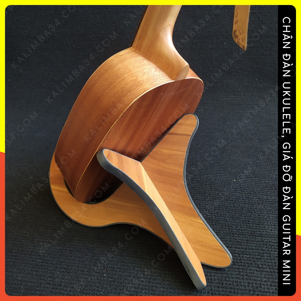 Giá đỡ đàn guitar mini, chân đàn ukulele bằng gỗ lắp ghép có đệm sốp chống trầy guitarlele nhỏ tiện dụng