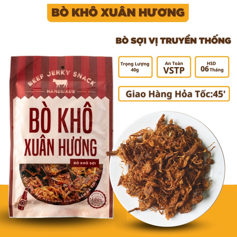 Bò Khô Sợi XUÂN HƯƠNG vị truyền thống thơm ngon 40g