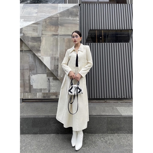 Nosbyn - Chân Váy Xếp Ly Midi - N210-S002