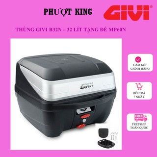 Thùng sau xe máy GIVI B32N kèm đế MP60N chính hãng