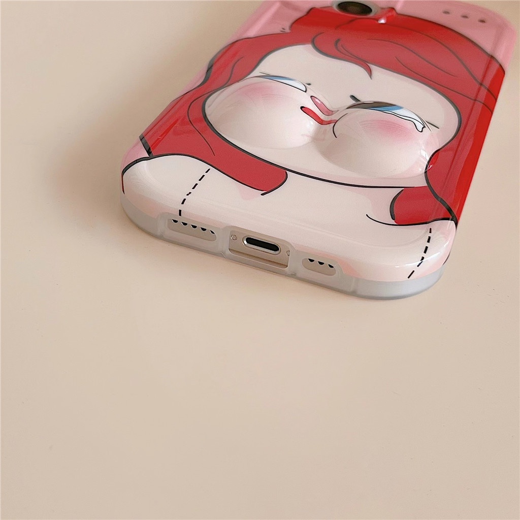 Ốp Điện Thoại TPU Mềm Hình Khuôn Mặt Hoạt Hình IMD Cho iphone 14 Pro Max 13 Pro Max 12 Pro Max