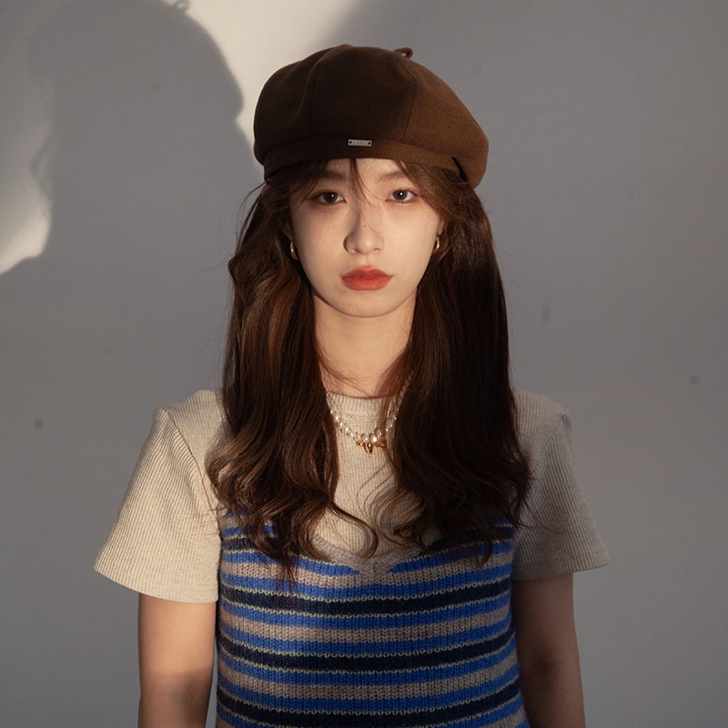 Mũ Beret Màu Đen Phong Cách Hàn Quốc Thời Trang Cho Nữ