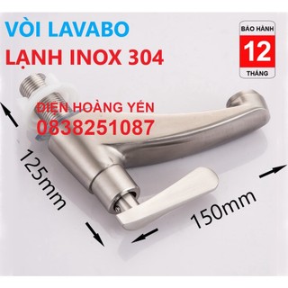 Vòi lavabo lạnh cao cấp sus 304- VÒI CHẬU RỬA MẶT 1 ĐƯỜNG LẠNH LV6007