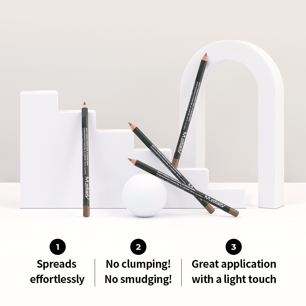 Chỉ kẻ mày bột MUSTAEV Airyfit 1.4g trang điểm tiện lợi