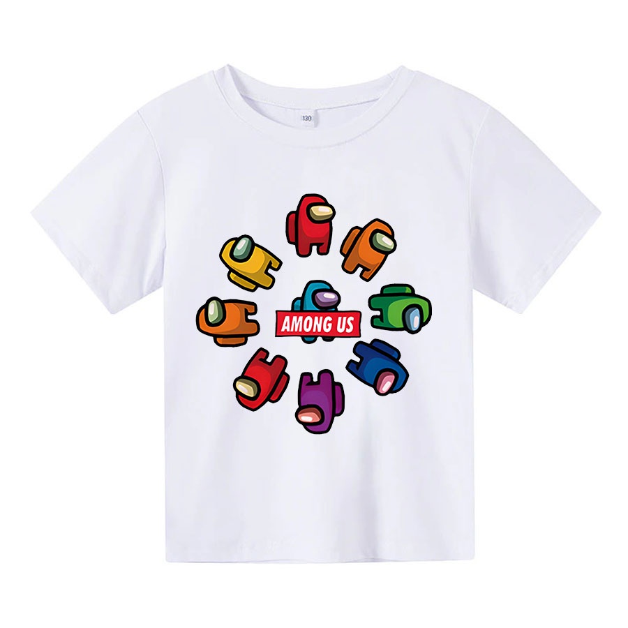 Áo thun trẻ em Among us, 4 màu, có size người lớn, King Cotton