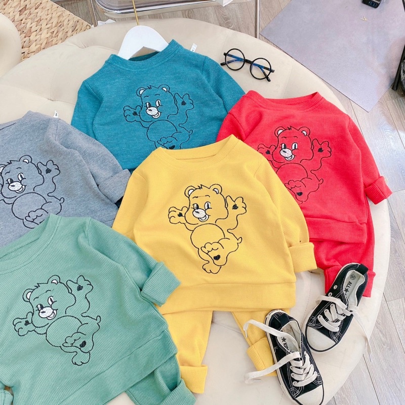 LION Bộ dài tay tổ ong cho bé mã 37050