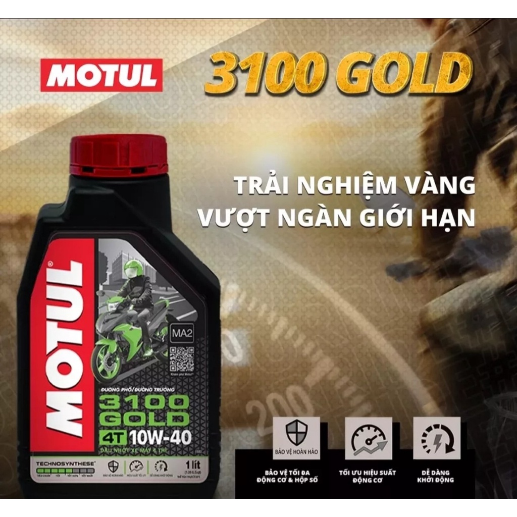 Lẻ 1,2L Nhớt motul 3100 GOLD 10w40 cho Winer 150, Winner X, Sonic 150, CB150, CBR150....