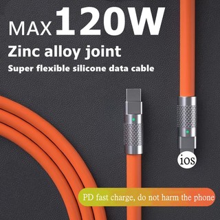 Cáp sạc nhanh usb c sang lightning bằng silicone cho iphone 14 13 12 11 pro max mini xs xr x se 8 7 plus