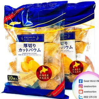 Bánh bông lan cuộn Baumkuchen xắt lát Marukin (180g) - Nhật Bản