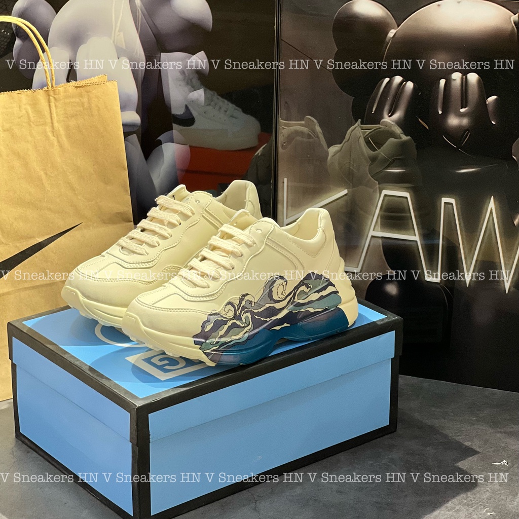 Giày Gucci Rhyton Sóng Biển Wave Nam Nữ Tăng Chiều Cao 2022 Hottrend