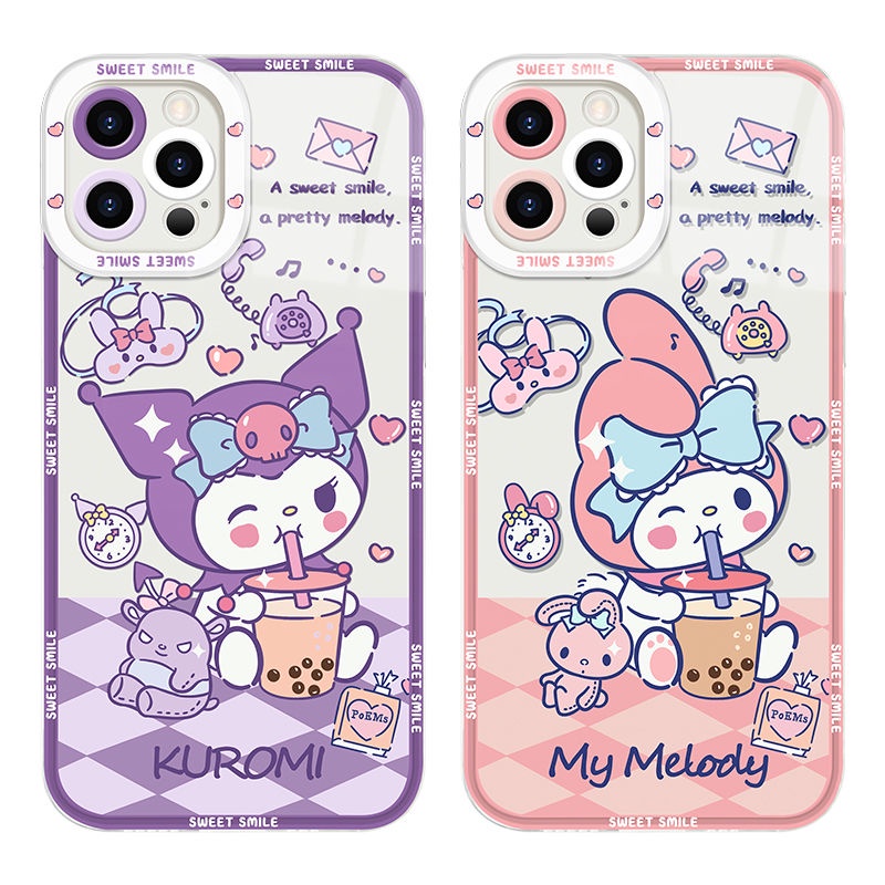 Ốp Điện Thoại TPU Mềm Chống Sốc Hình Sanrio kuromi Melody Cho IPhone 14 12 PRO mini 11 PRO Max 13 PROMAX Xs Max XR 7 8 Plus