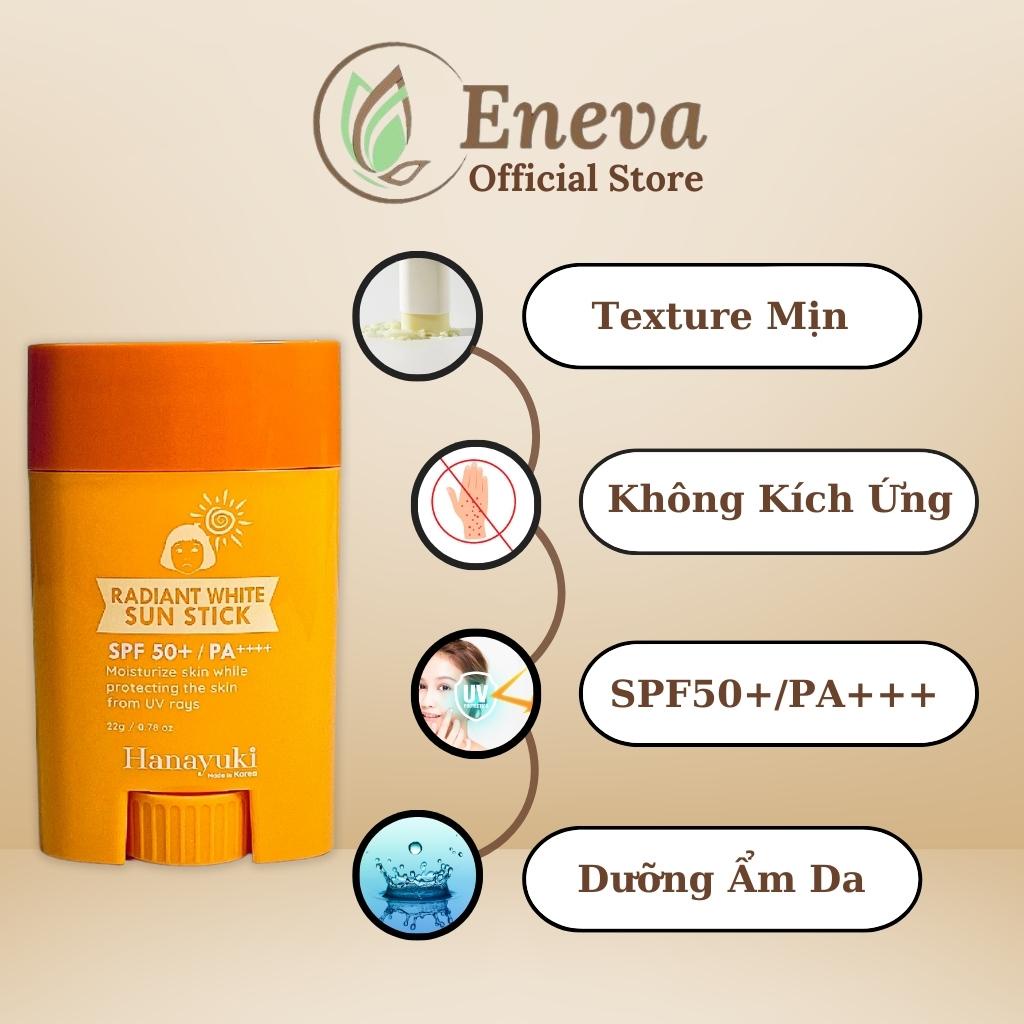 Kem Chống Nắng Hanayuki Dưỡng Trắng Kiềm Dầu Nâng Tông SPF 50+/PA++++, Sáp Chống Nắng Bảo Vệ Da Hanayuki Chính Hãng 22g