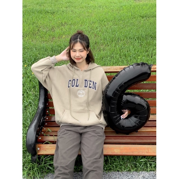 Áo Hoodie Phối ZIP GOLDEN