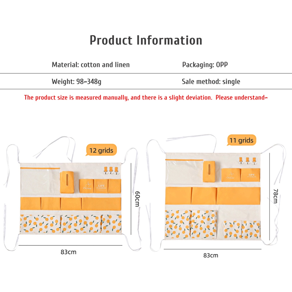 JUJIAJIA Fabric wall hanging storage bag behind the door of dormitory wall hanging artifact