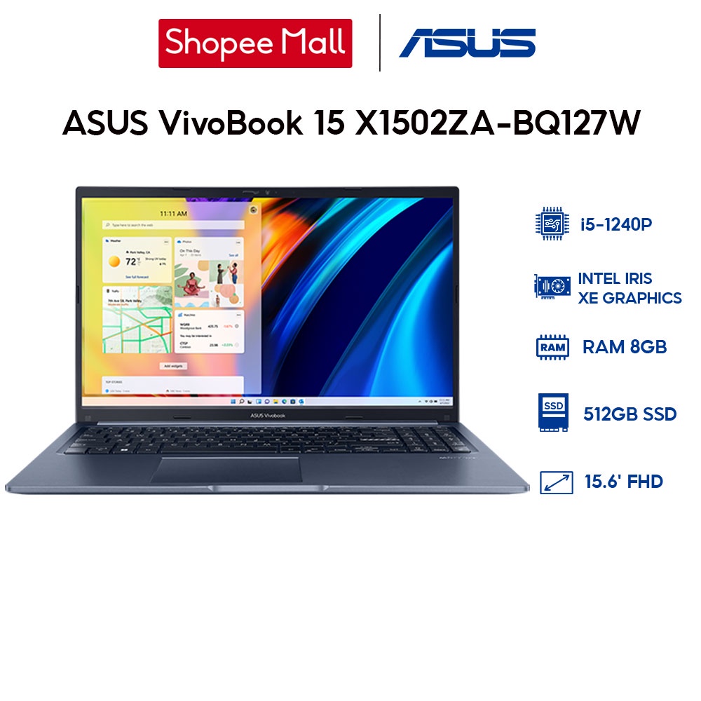 Laptop ASUS VivoBook 15 X1502ZA-BQ127W i5-1240P | 8GB | 512GB | 15.6' FHD | Win 11