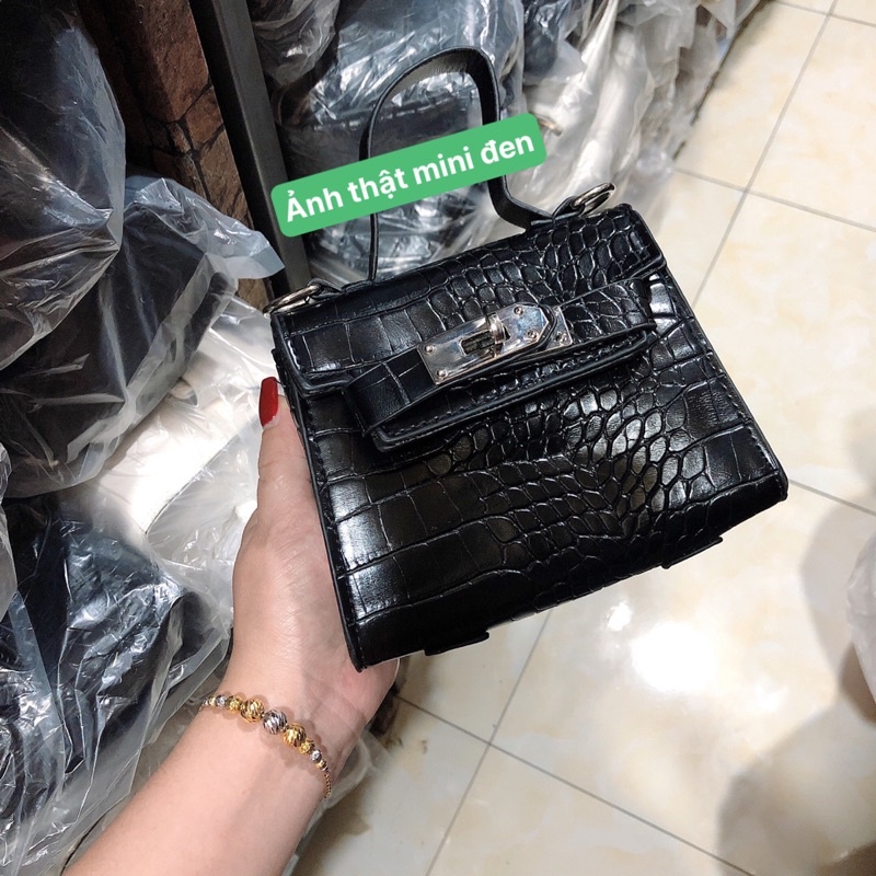 Túi xách hm size 20 da rắn đeo chéo mini dễ thương, túi xách đẹp VG652