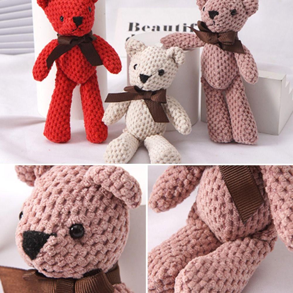 Set 2 Móc Khóa Gấu Nhồi Bông Dễ Thương