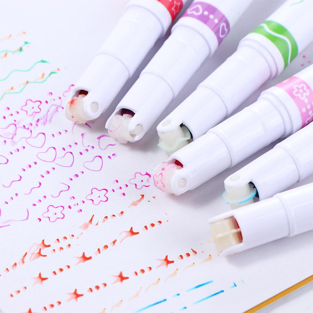 Bút Đánh Dấu PATRICIA Dạng Lăn Hình Trái Tim Màu Sắc Kẹo Ngọt Phong Cách Vintage Dành Cho Học