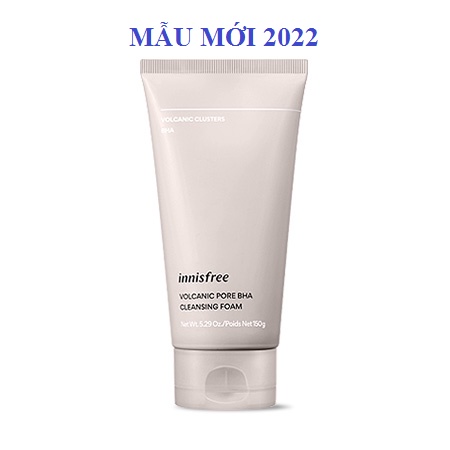 NEW 2022_Sữa rửa mặt tro núi lửa Innisfree Volcanic Pore BHA Cleansing Foam 150ml