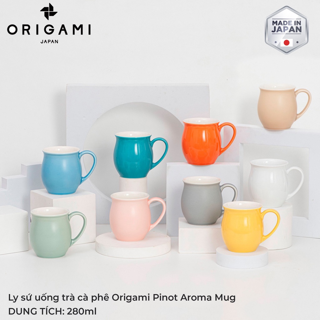 Volcano Ly sứ uống trà cà phê Origami Pinot Aroma Mug 280ml