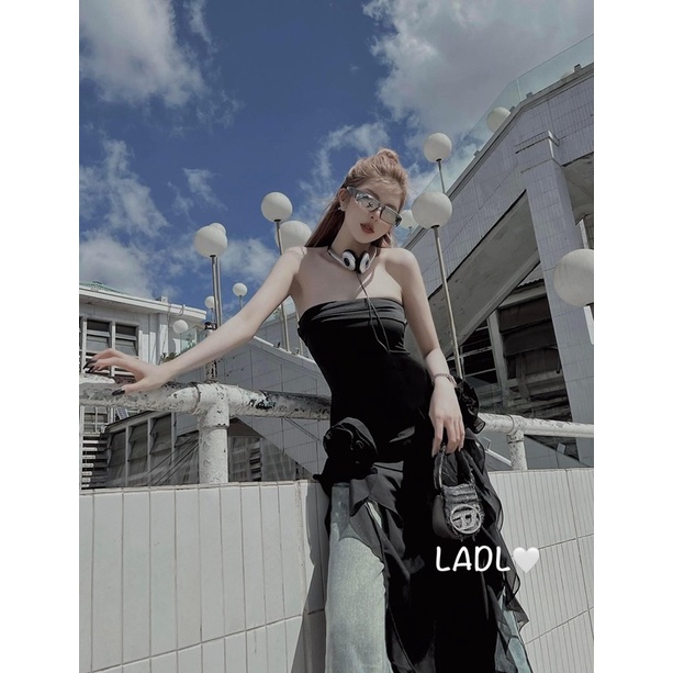 Đầm đi tiệc dáng dài tua rua