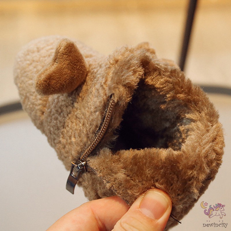 Giày Cotton Đế Mềm Chống Trượt Giữ Ấm Phong Cách Hàn Quốc Cho Bé Gái