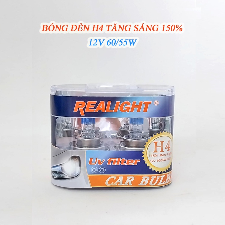 Bóng đèn SIÊU SÁNG ô tô, xe tải REALIGHT - H4