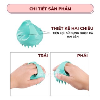 Lược Gội Đầu Massage Tóc BEBECHIC, Chất Liệu Silicone