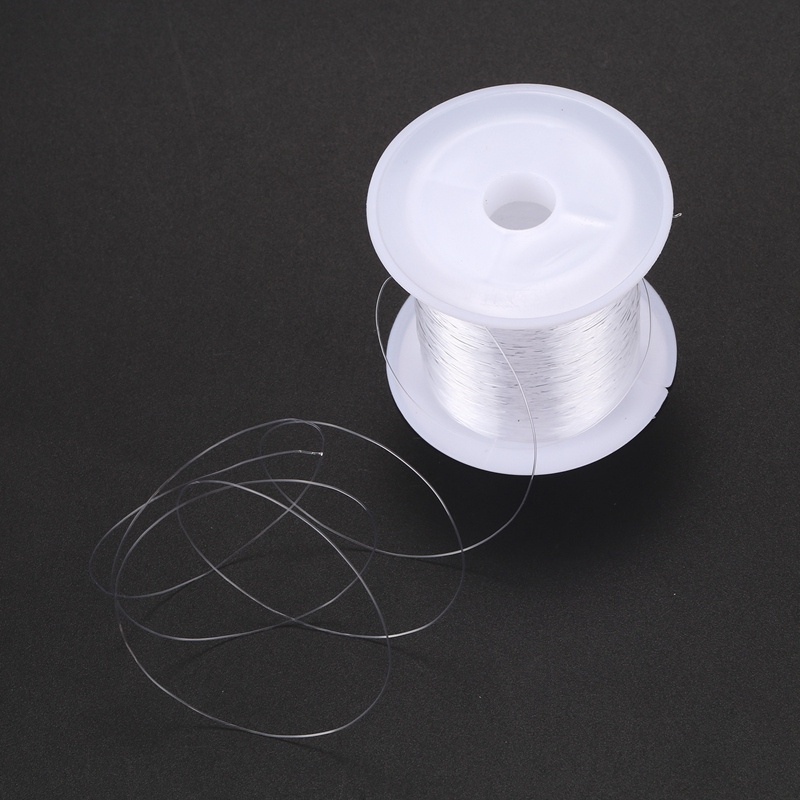 Chuỗi Hạt Trang Sức Đường Kính 0.3mm. Cuộn Dây Câu Cá Nylon Trong Suốt 17 Lbs Chất Lượng Cao