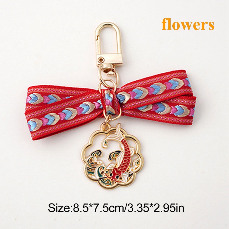 Móc Khóa Thẻ Chúc Mừng Năm Mới Họa Tiết Hoa Phong Cách Trung Quốc Sáng Tạo