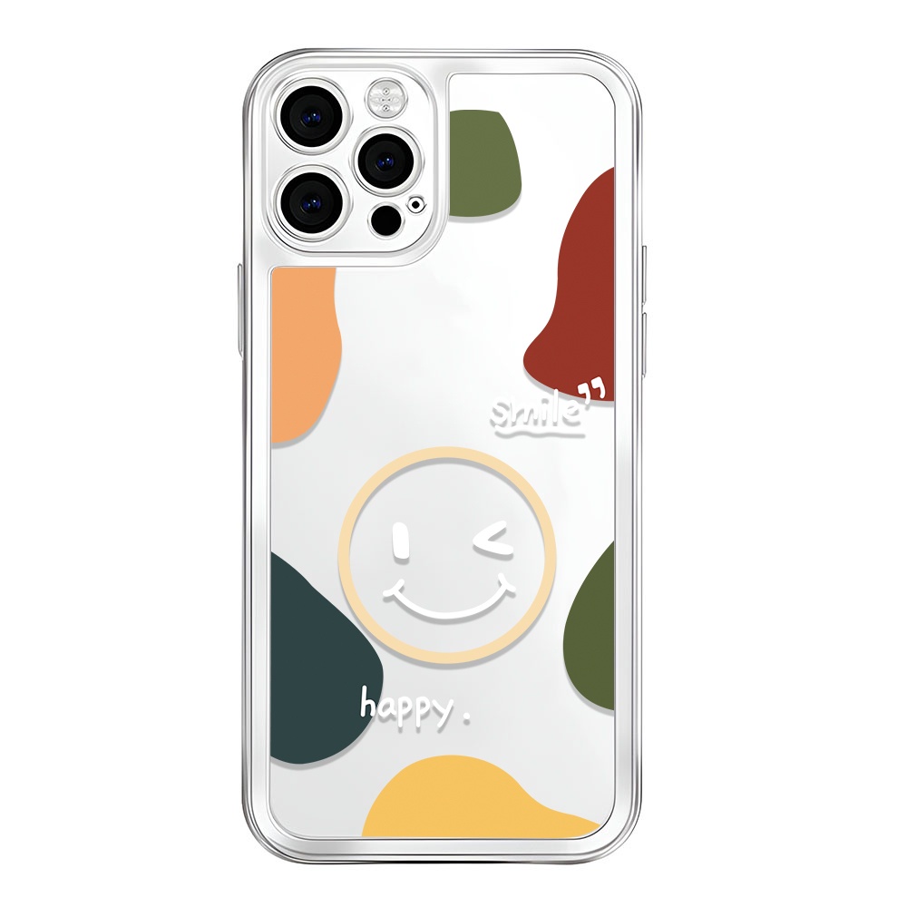 Ốp Điện Thoại Kiểu Khung Ảnh In Hình Mặt Cười Cho iphone 14ProMax 14pro 13 11 12 7 Plus X XR