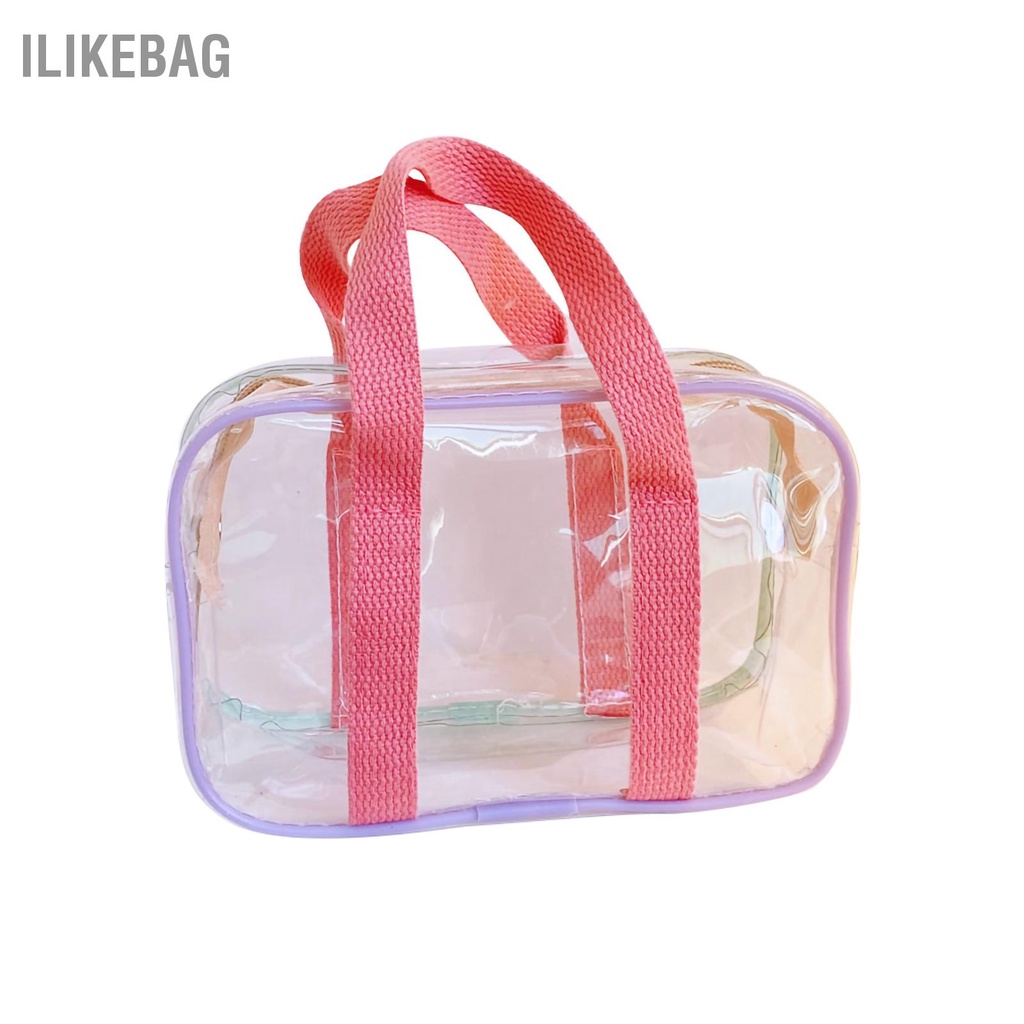 Có thể bán buôn Túi xách trong suốt mua sắm giải trí ngọt ngào cầm tay dung tích lớn cho nữ sinh viên Ilikebag Hàng giao ngay