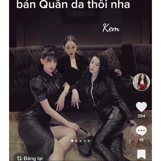 Quần da dúm chất mỏng siêu co giãn