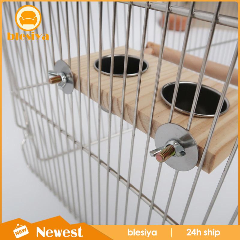 Khay Đựng Thức Ăn / Nước Uống Có Giá Đỡ Kẹp Gắn Lồng Chim Vẹt