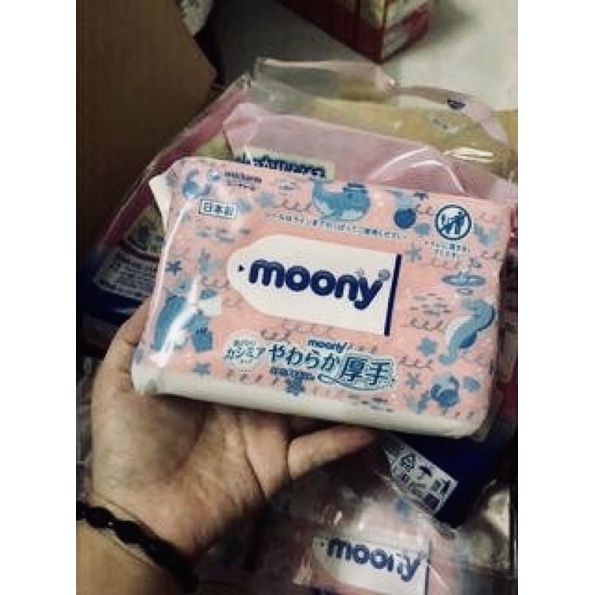 Mới sản xuất - Giấy ướt Moony 80 tờ nội địa Nhật