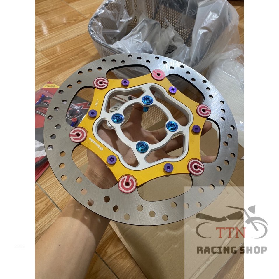 Đĩa Brembo Over Tặng Kèm Ốc Titan Lòng Đĩa 4 Lỗ Gắn Nhiều Dòng Xe