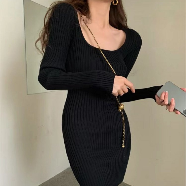 Đầm SUXI dệt kim dáng ôm thời trang mùa thu quyến rũ cho nữ