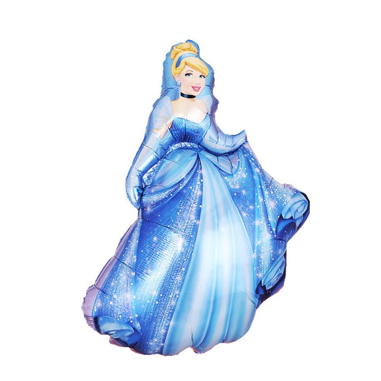 1 Bong Bóng Bơm Khí Heli Hình Công Chúa Disney 3D Dùng Trang Trí Tiệc Sinh Nhật