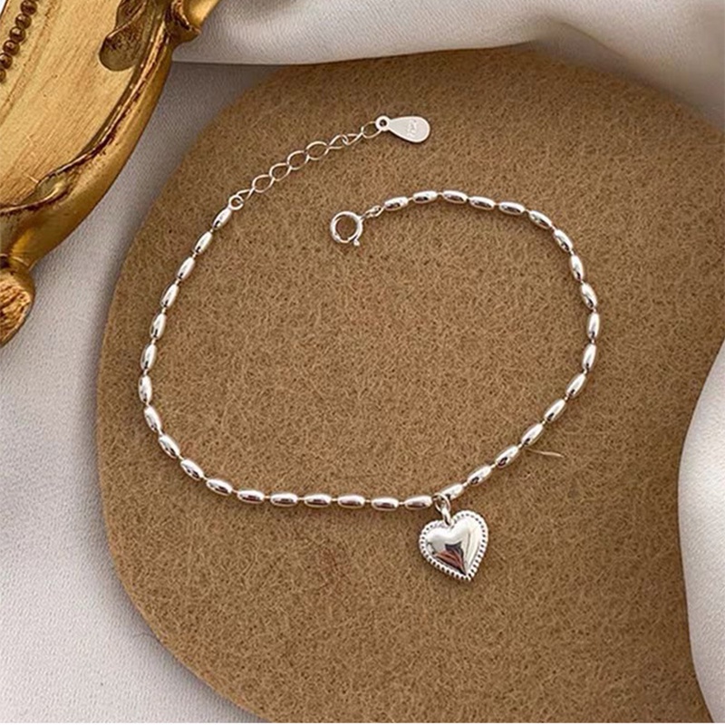 Vòng Tay Trang Sức Hình Trái Tim Đơn Giản Cho Nữ