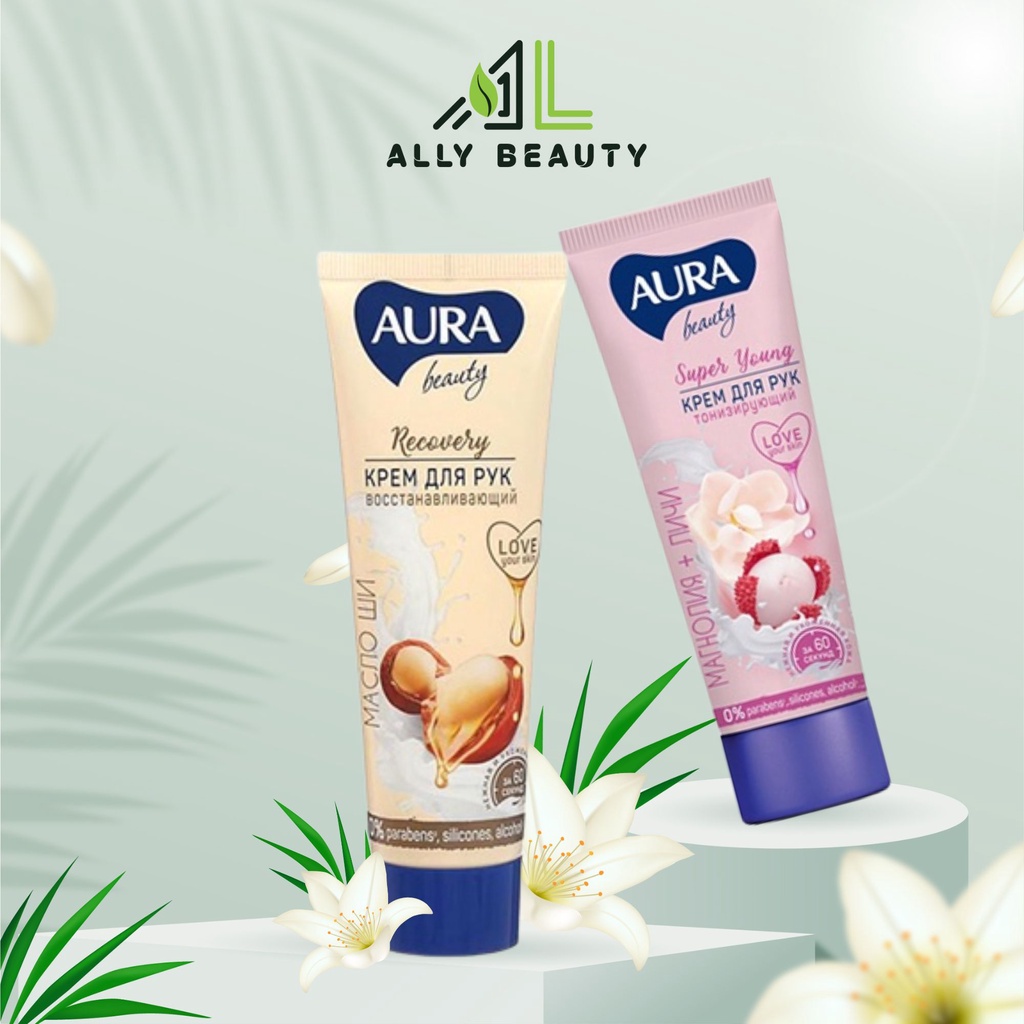 Kem Dưỡng Da Tay Aura Beauty Làm Mềm Da Tay, Chân Giảm Nứt Nẻ 75ml ALLY BEAUTY