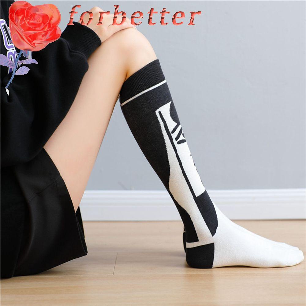 Vớ Cotton Co Giãn In Hình Khuôn Mặt Dễ Thương Phong Cách Lolita