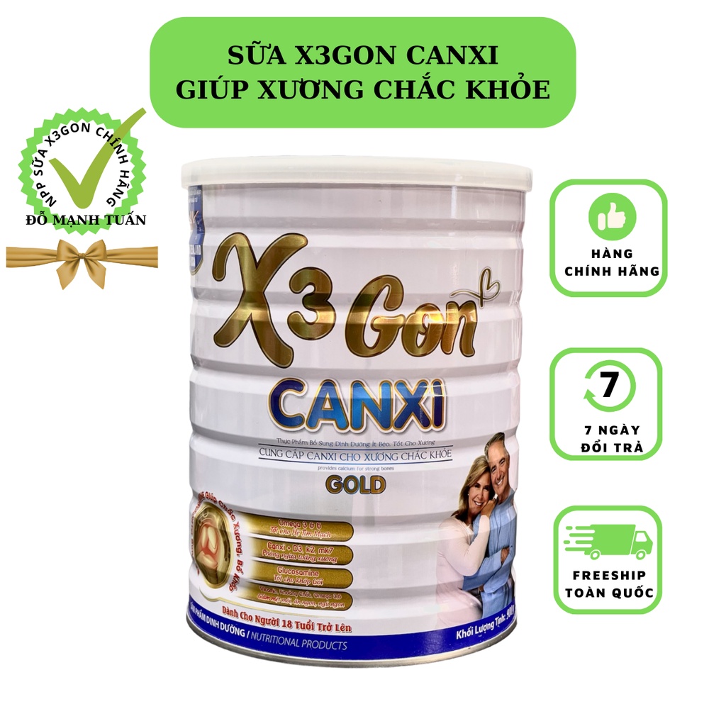 Sữa canxi x3gon dành cho người trưởng thành, người cao tuổi từ 18 trở lên